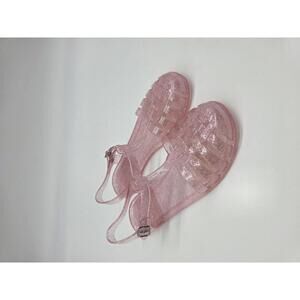 GAP - EUC - Girls size 3 - Pink Glitter Jelly Sandals